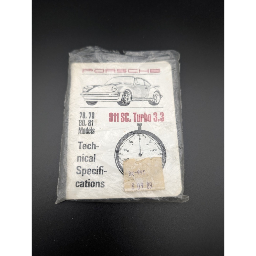 1978-1981 PORSCHE 911 / S / Carrera / RS TECHNICAL SPECIFICATIONS Book
